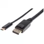 Cable USB-C a DisplayPort Manhattan, 4K@60Hz, 2 m, macho a macho, negro, no bidireccional, tres años de garantía, comparable a CDP2DP2MBD