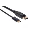 Cable USB-C a DisplayPort Manhattan, 4K@60Hz, 2 m, macho a macho, negro, no bidireccional, tres años de garantía, comparable a CDP2DP2MBD