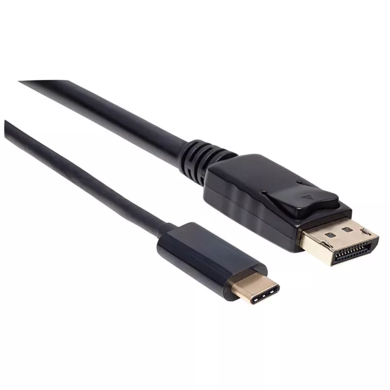 Cable USB-C a DisplayPort Manhattan, 4K@60Hz, 2 m, macho a macho, negro, no bidireccional, tres años de garantía, comparable a CDP2DP2MBD