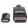 Cable USB-C a DisplayPort Manhattan, 4K@60Hz, 2 m, macho a macho, negro, no bidireccional, tres años de garantía, comparable a CDP2DP2MBD