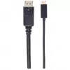 Cable USB-C a DisplayPort Manhattan, 4K@60Hz, 2 m, macho a macho, negro, no bidireccional, tres años de garantía, comparable a CDP2DP2MBD