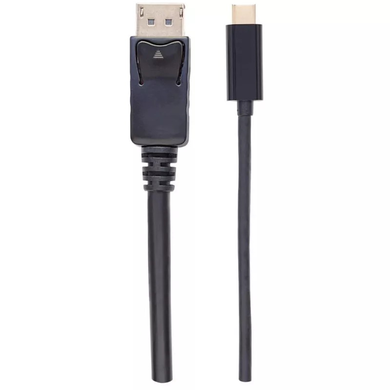 Cable USB-C a DisplayPort Manhattan, 4K@60Hz, 2 m, macho a macho, negro, no bidireccional, tres años de garantía, comparable a CDP2DP2MBD
