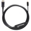 Cable USB-C a DisplayPort Manhattan, 4K@60Hz, 2 m, macho a macho, negro, no bidireccional, tres años de garantía, comparable a CDP2DP2MBD