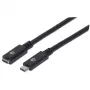 Cable alargador USB-C Manhattan 50 cm macho a hembra