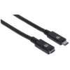 Cable alargador USB-C Manhattan 50 cm macho a hembra