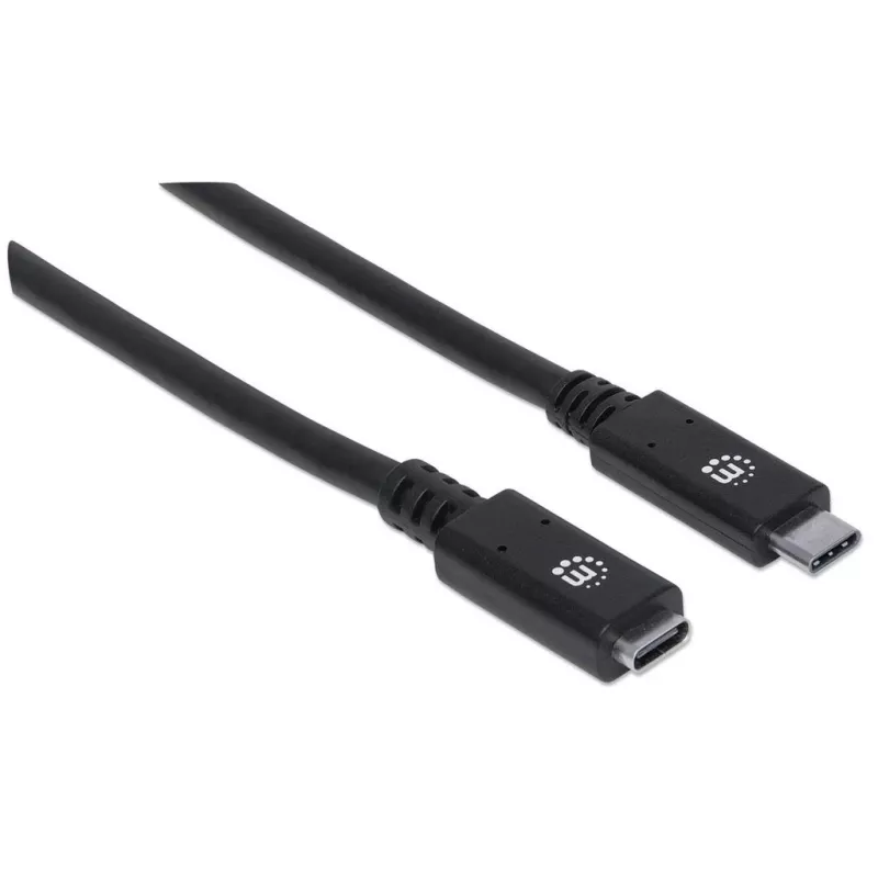 Cable alargador USB-C Manhattan 50 cm macho a hembra