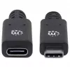 Cable alargador USB-C Manhattan 50 cm macho a hembra