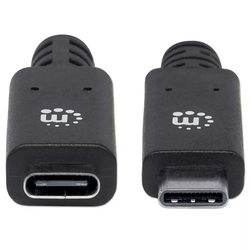 Cable alargador USB-C Manhattan 50 cm macho a hembra