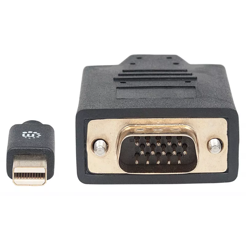 Manhattan 152167 convertidor de vídeo de Mini DisplayPort a VGA, negro