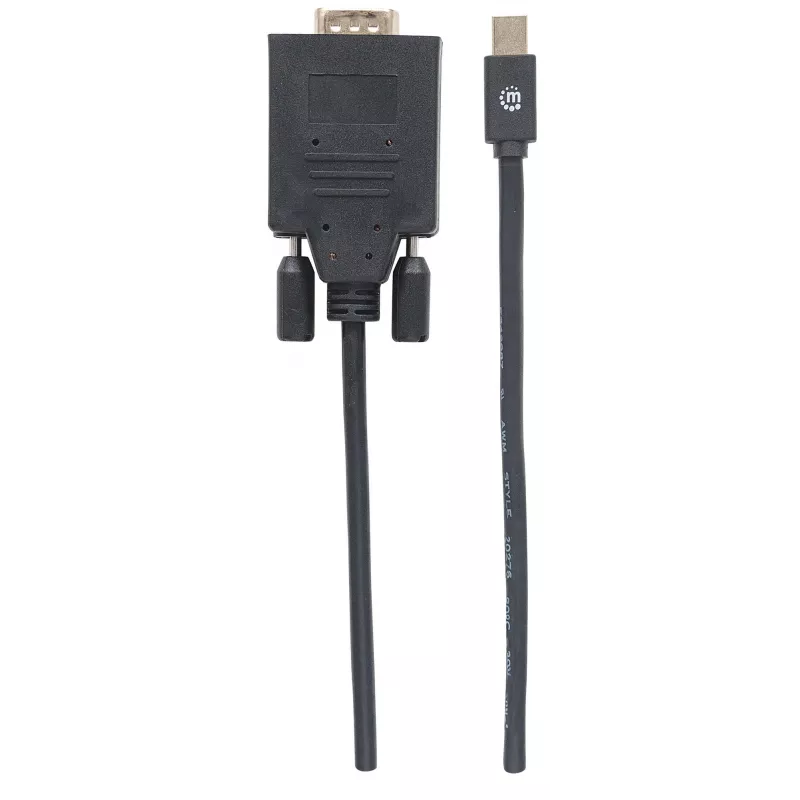 Manhattan 152167 convertidor de vídeo de Mini DisplayPort a VGA, negro