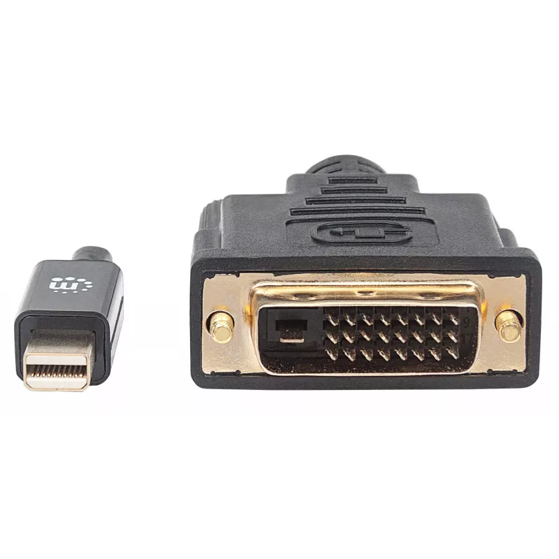 Manhattan 152150 cable de vídeo de Mini DisplayPort a DVI-D, macho a macho, pasivo, 1,8 m, negro