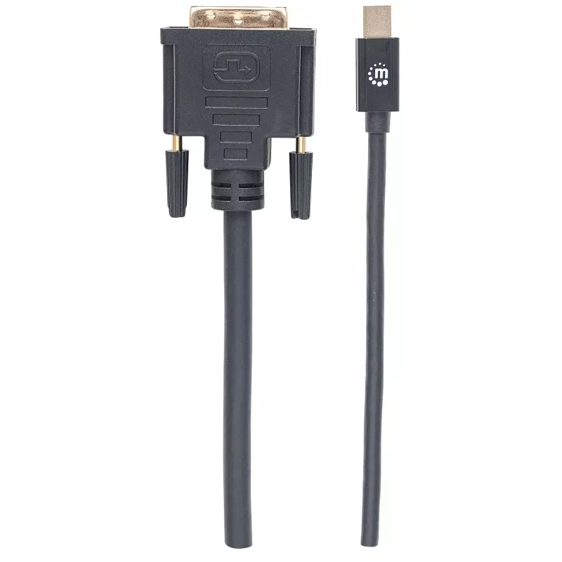 Manhattan 152150 cable de vídeo de Mini DisplayPort a DVI-D, macho a macho, pasivo, 1,8 m, negro