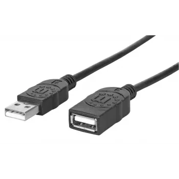 Cable alargador USB-A a USB-A Manhattan USBEXTAA3BK