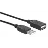 Cable alargador USB-A a USB-A Manhattan USBEXTAA3BK