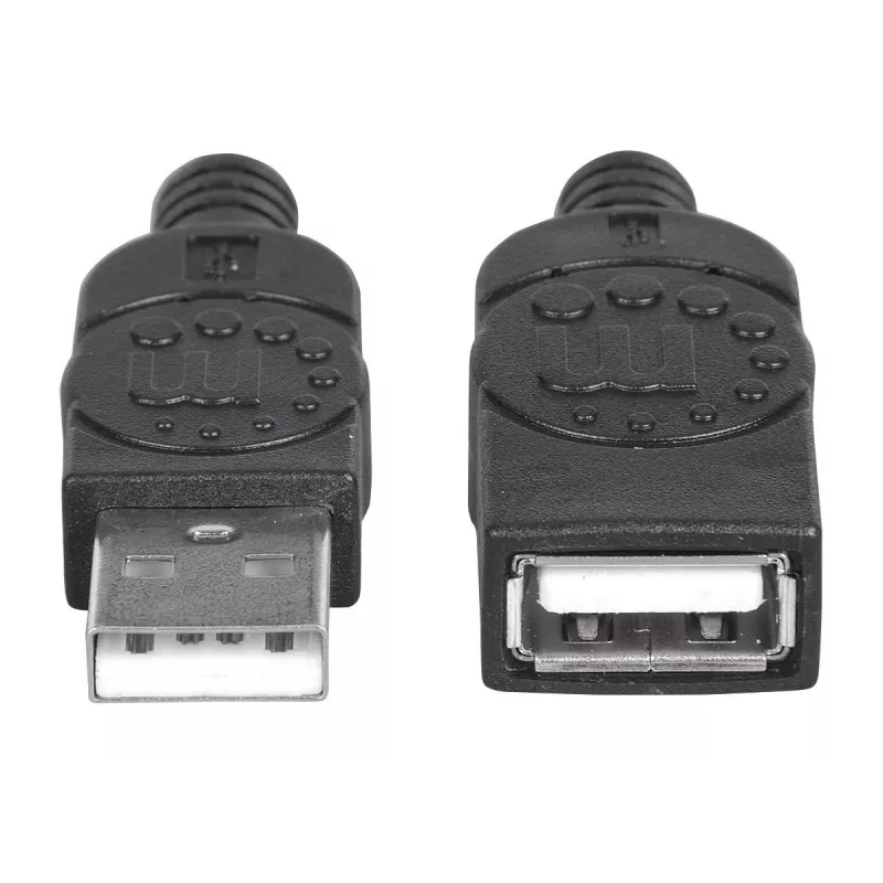 Cable alargador USB-A a USB-A Manhattan USBEXTAA3BK