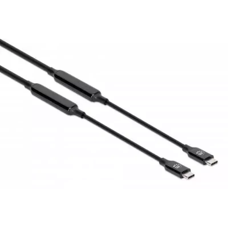 Cable USB-C Manhattan 5m activo conector macho a macho 10 Gbit/s 3A negro
