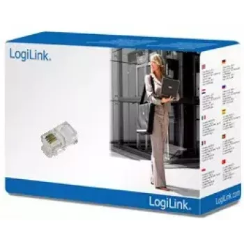 Conector macho RJ10 LogiLink MP0017 transparente