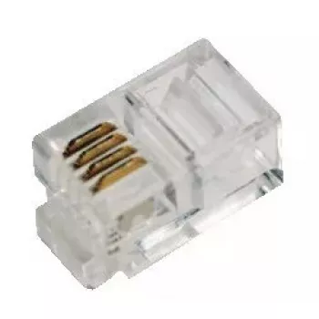 Conector macho RJ10 LogiLink MP0017 transparente