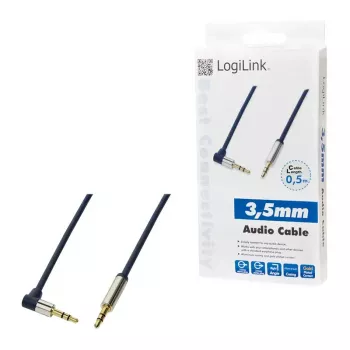 Cable de audio LogiLink 3,5mm - 3,5mm 0,5m azul