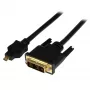 Cable Micro-HDMI a DVI StarTech.com 1 m – cable adaptador Micro-HDMI a DVI – cable convertidor de vídeo de dispositivo Micro-HDMI Type-D a monitor/pantalla/proyector DVI-D Single Link – resistente