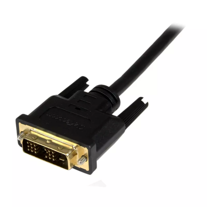 Cable Micro-HDMI a DVI StarTech.com 1 m – cable adaptador Micro-HDMI a DVI – cable convertidor de vídeo de dispositivo Micro-HDMI Type-D a monitor/pantalla/proyector DVI-D Single Link – resistente