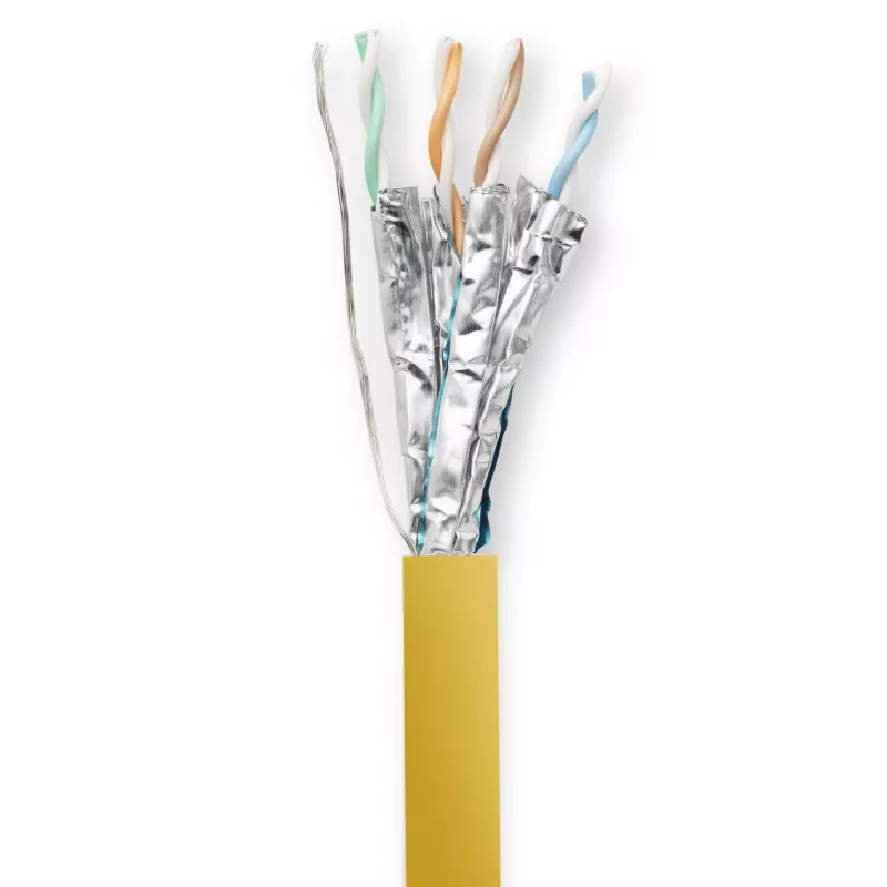 Cable de red Vivolink PROCAT40 amarillo 40 m Cat6a F/FTP (FFTP)