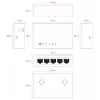 Lanview LVN-DESK-5PORT-1G switch Ethernet Gigabit de 5 puertos no gestionado