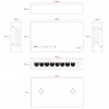 Switch no gestionado Lanview LVN-DESK-8PORT-1G — switch Ethernet de sobremesa de 8 puertos 1 Gbps