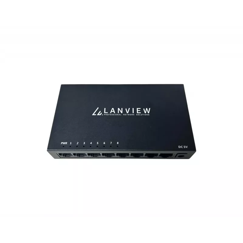Switch no gestionado Lanview LVN-DESK-8PORT-1G — switch Ethernet de sobremesa de 8 puertos 1 Gbps