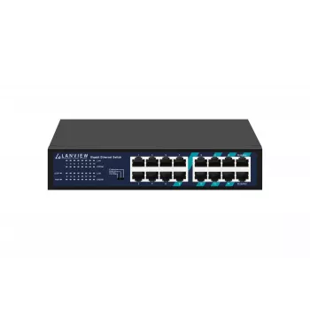 Switch no gestionado Lanview LVN-1U-16PORT-1G 16 puertos 1 Gbit/s Ethernet, montaje en rack 1U