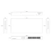 Switch no gestionado Lanview LVN-1UMOUNT-24PORT-1G switch Gigabit Ethernet de 24 puertos, montaje 1U