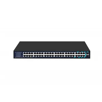 Switch no gestionado Lanview LVN-1UMOUNT-48PORT-2SFP-1G — 48 puertos RJ45 1G, 2 enlaces ascendentes SFP