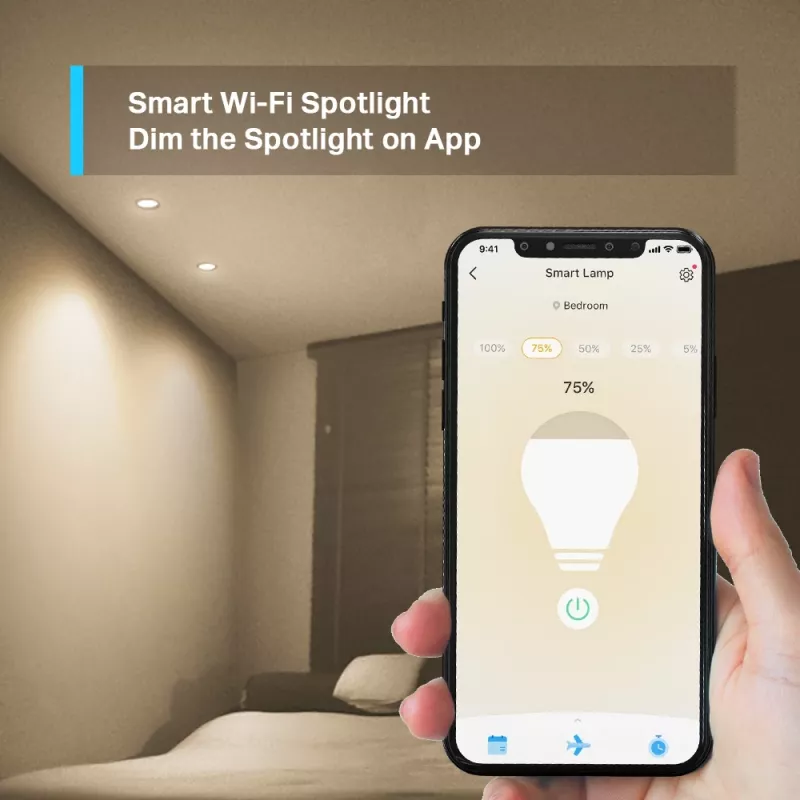 TP-Link Tapo Smart Wi-Fi Spotlight, regulable, pack de 4, bombilla inteligente, Wi-Fi, Blanco, 802.11b, 802.11g, Wi-Fi 4 (802.11n), GU10, bombilla parabólica