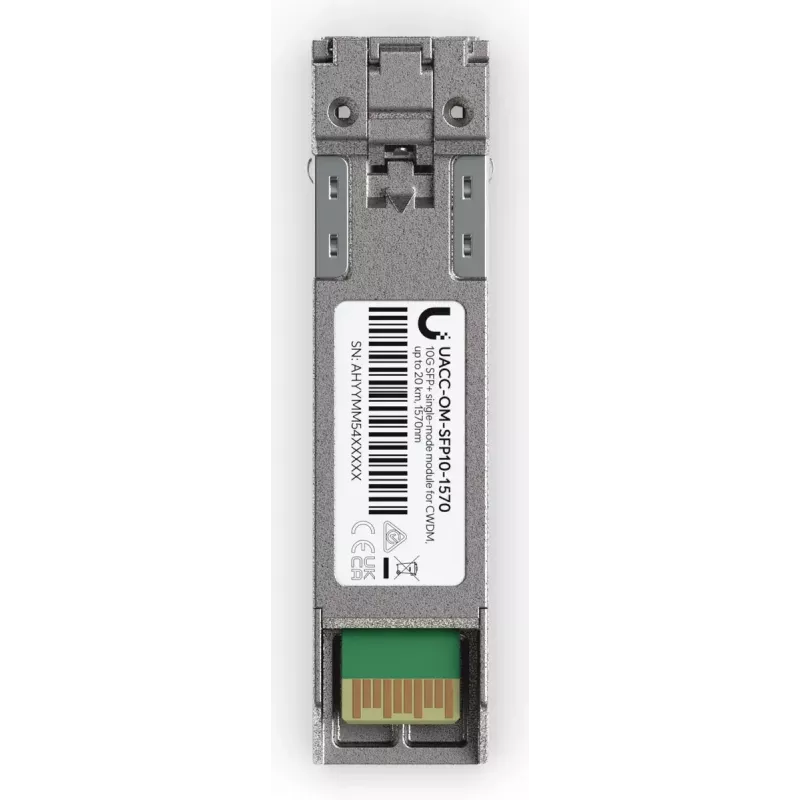 Ubiquiti UACC-OM-SFP10-1570 módulo transceptor SFP+ de fibra óptica, 10G CWDM, monomodo, 1570 nm, 20 km, LC UPC dúplex