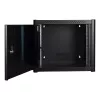 Rack de pared LOGON RWP09U56BL 9U negro con cerradura de llave