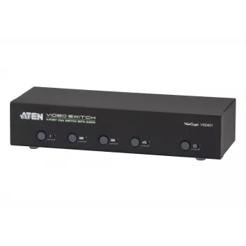 ATEN AT-VS0401, VGA, metal, negro, 65 m, 300 MHz, 1920 x 1440 píxeles