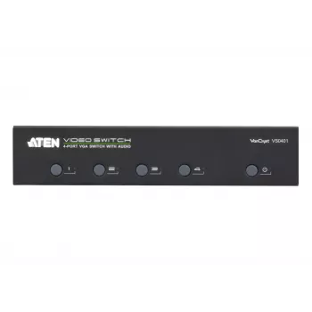 ATEN AT-VS0401, VGA, metal, negro, 65 m, 300 MHz, 1920 x 1440 píxeles