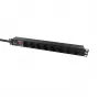 Regleta de alimentación para rack de 19 pulgadas Lanview 1U 10A, 8x Schuko (LVR-2MSCH-SCH-C13-8)