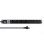 Regleta de enchufes para rack de 19 pulgadas Lanview 1U 10A, 8x suizo T13 (LVR-2MCH-SW-CH8)
