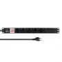 Regleta de enchufes para rack de 19 pulgadas Lanview 1U 10A, 10x suizo T13 (LVR-2MCH-SW-CH10)
