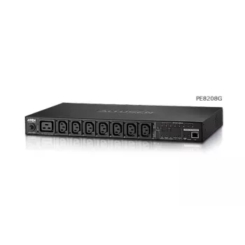 ATEN PE8208G eco PDU, conmutada y con medición por toma, 8 tomas (7x C13, 1x C19), 16A, 1U
