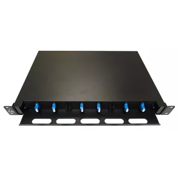 Lanview LVO-101010 Panel deslizante de fibra óptica ODF, LC SM OS2, 12 fibras, 1HE