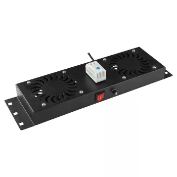 Accesorio de rack Lanview RAF115BL-UK 1U 2 ventiladores negro
