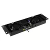 Panel de ventiladores LOGON RAF205BL 2 ventiladores negro 490x135x45mm