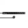 Unidad de distribución de corriente (PDU) Lanview LVR-3MSCH-SPD-SCH8 8 salidas AC 1U negra