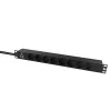 Unidad de distribución de corriente (PDU) Lanview LVR-2MSCH-LIC-SCH8 8 salidas AC 1U negra
