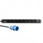 Unidad de distribución de corriente (PDU) Lanview LVR-3MIEC-LIC-SCH8 8 salidas AC 1U negra