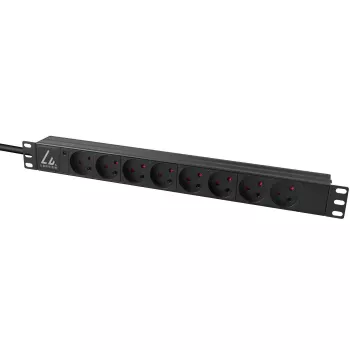 Unidad de distribución de corriente (PDU) Lanview LVR-2MDK-LIC-DK8 8 salidas AC 1U negra