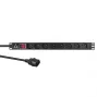 Unidad de distribución de corriente (PDU) Lanview LVR-2MSCH-SW-C13-8 8 salidas AC 1U negra