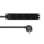 Lanview LVR-2MSCH-LIC-SCH4 regleta de 10 pulgadas con 4 tomas Schuko